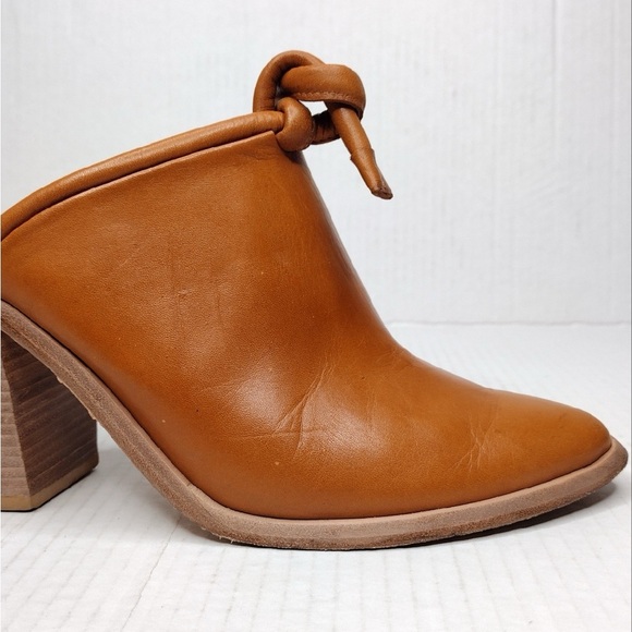 Wal & Pai Doty Boho Genuine Leather Stacked Heel Mules - Picture 10 of 16